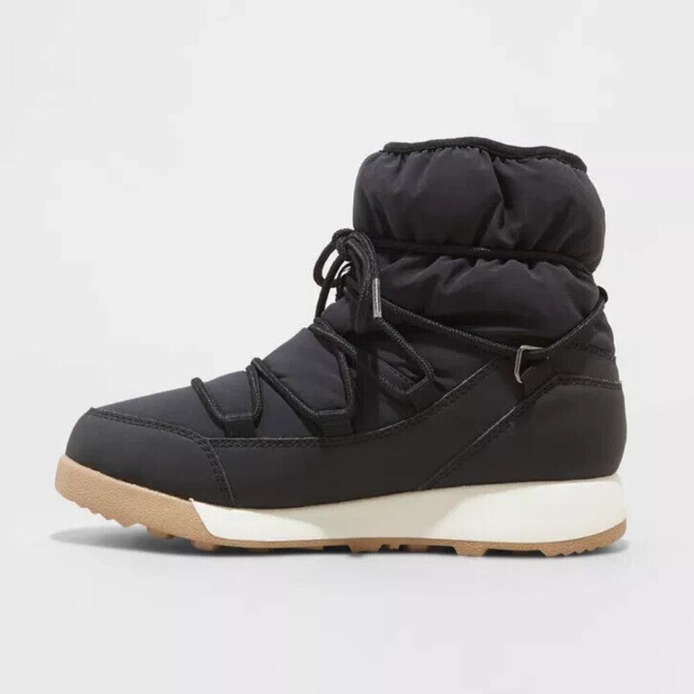 NEW All in Motion Women's Cara Winter Boots Lace Up Ankle Boots- Black Size 10 - Picture 5 of 6
